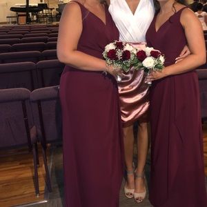 Brideside Dionne dress in Pinot